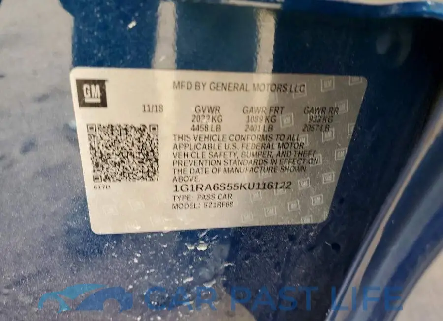 1G1RA6S55KU116122# 12