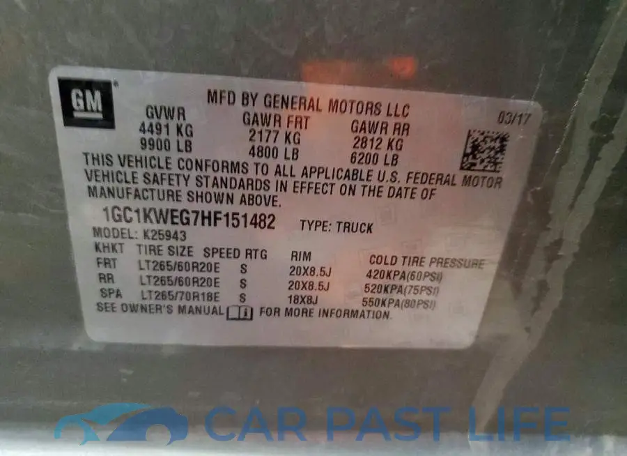 1GC1KWEG7HF151482# 12