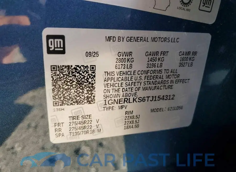 1GNERLKS6TJ154312# 14