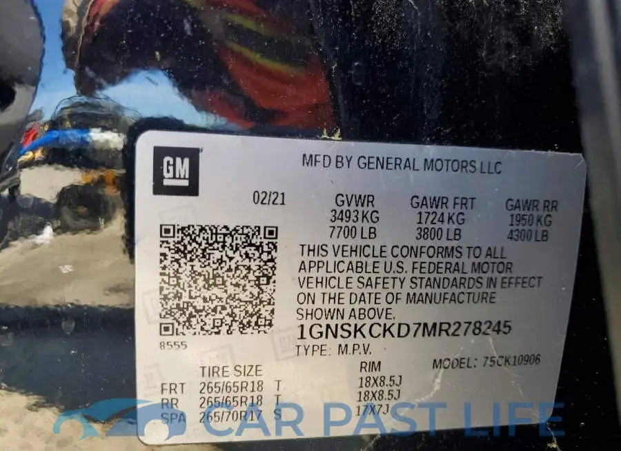 1GNSKCKD7MR278245# 13