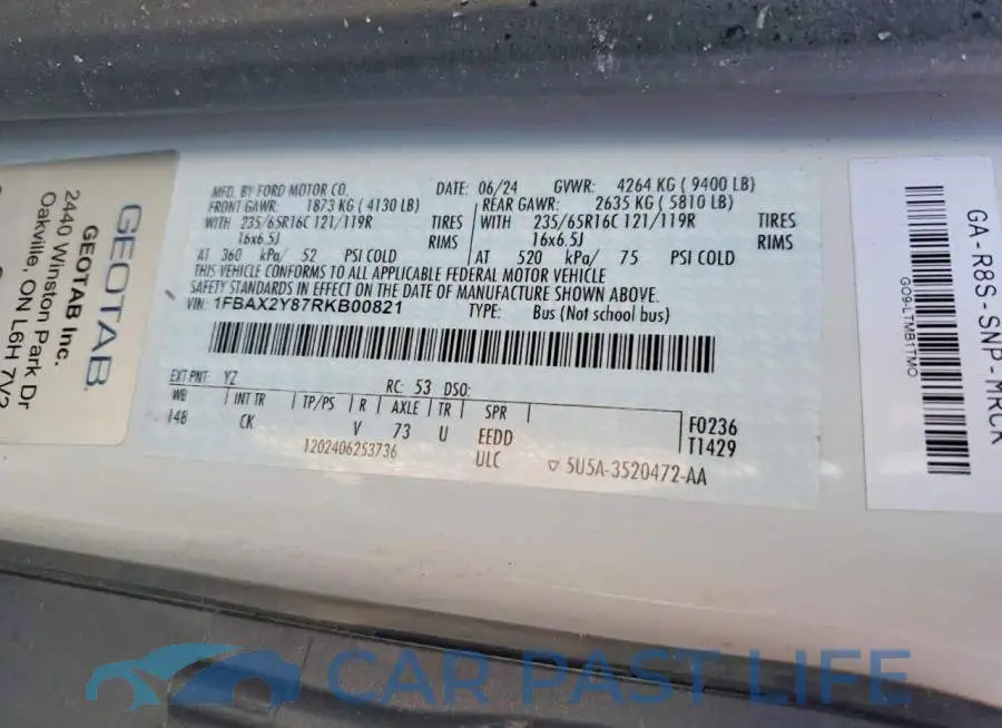 1FBAX2Y87RKB00821# 14