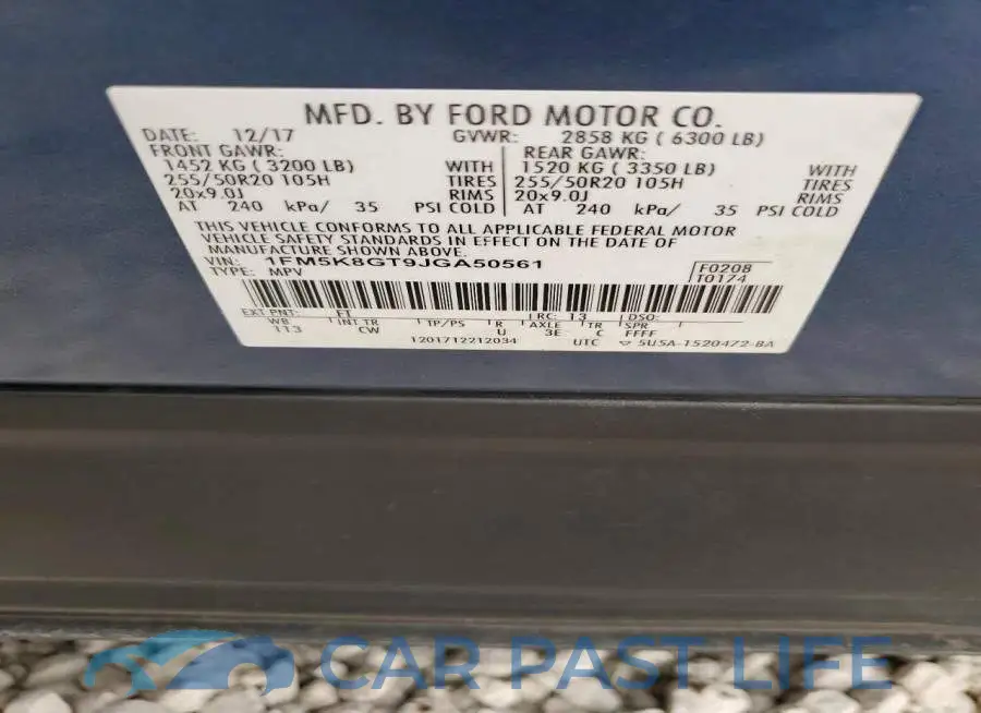 1FM5K8GT9JGA50561# 13