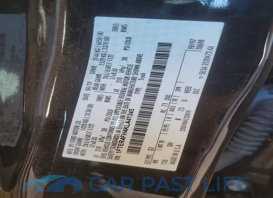 1FTER4FH4KLA41345# 13