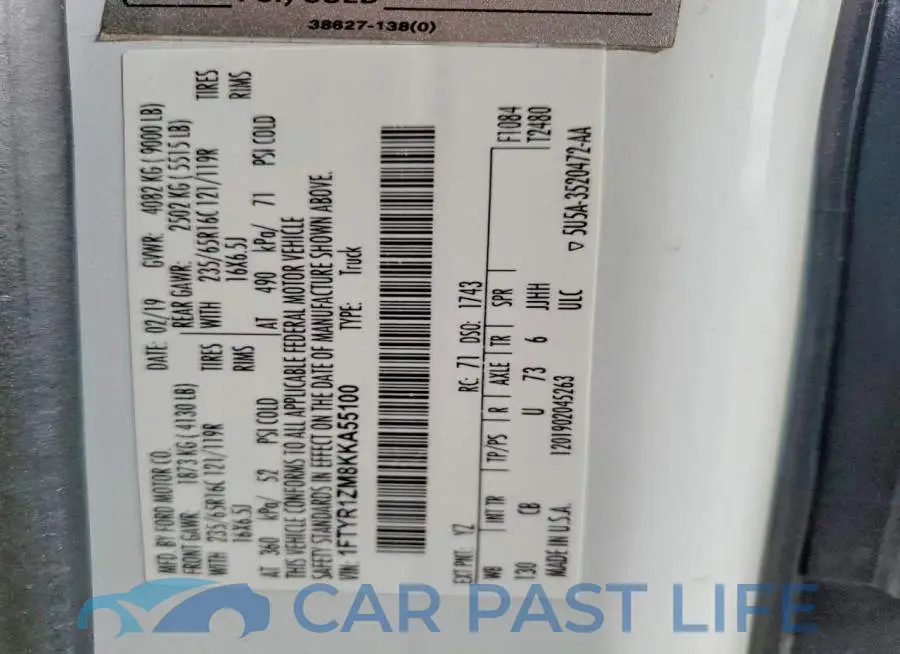 1FTYR1ZM8KKA55100# 14