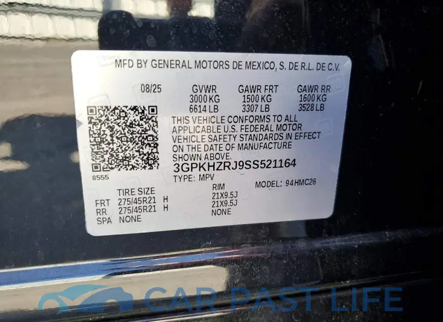 3GPKHZRJ9SS521164# 13