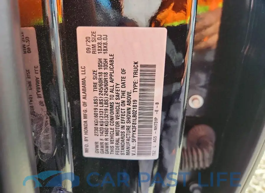 5FPYK3F81LB021819# 13