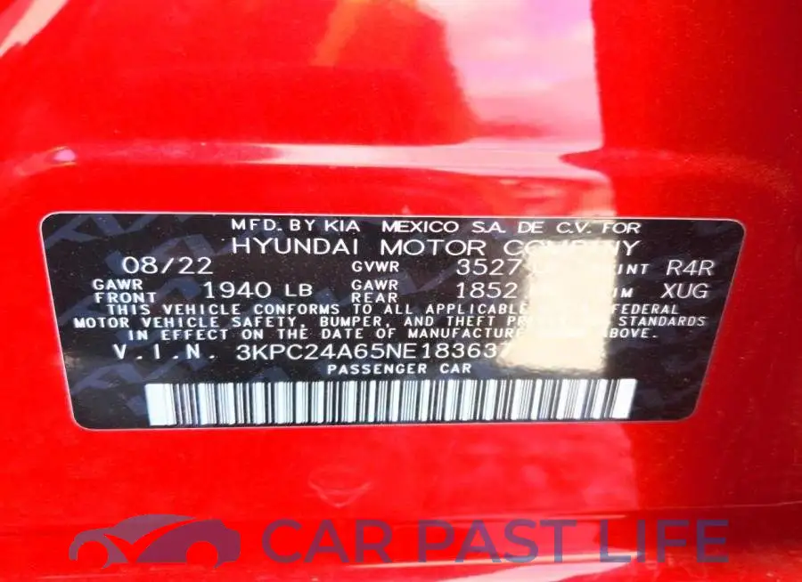 3KPC24A65NE183637# 12