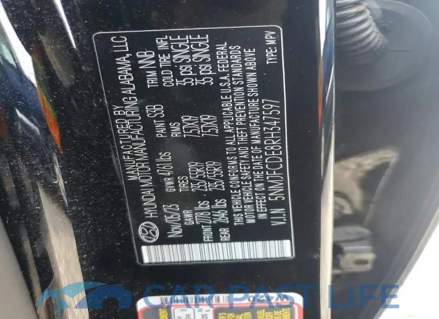 5NMJFCDE8RH347597# 13