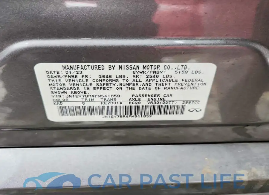 JN1EV7BR4PM541859# 12