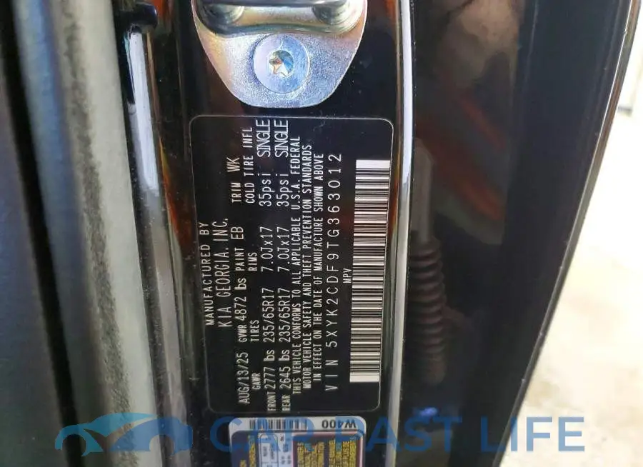 5XYK2CDF9TG363012# 13