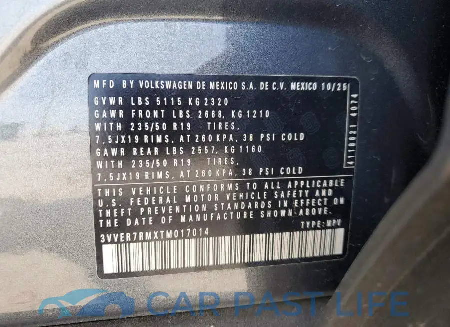 3VVER7RMXTM017014# 13
