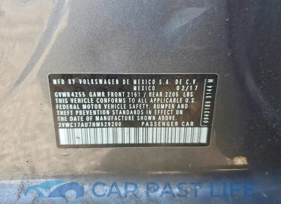 3VWC17AU7HM529200# 12