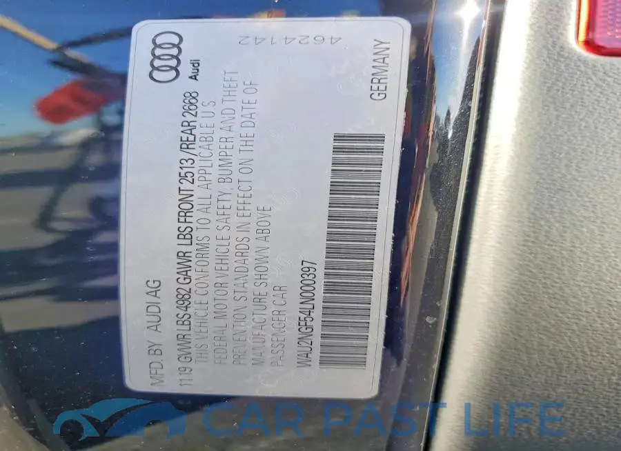 WAU2NGF54LN000397# 12