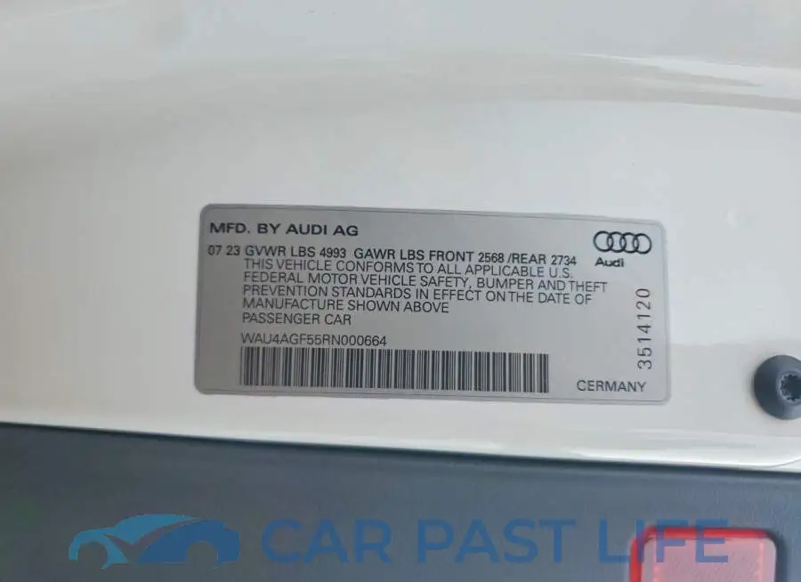 WAU4AGF55RN000664# 12