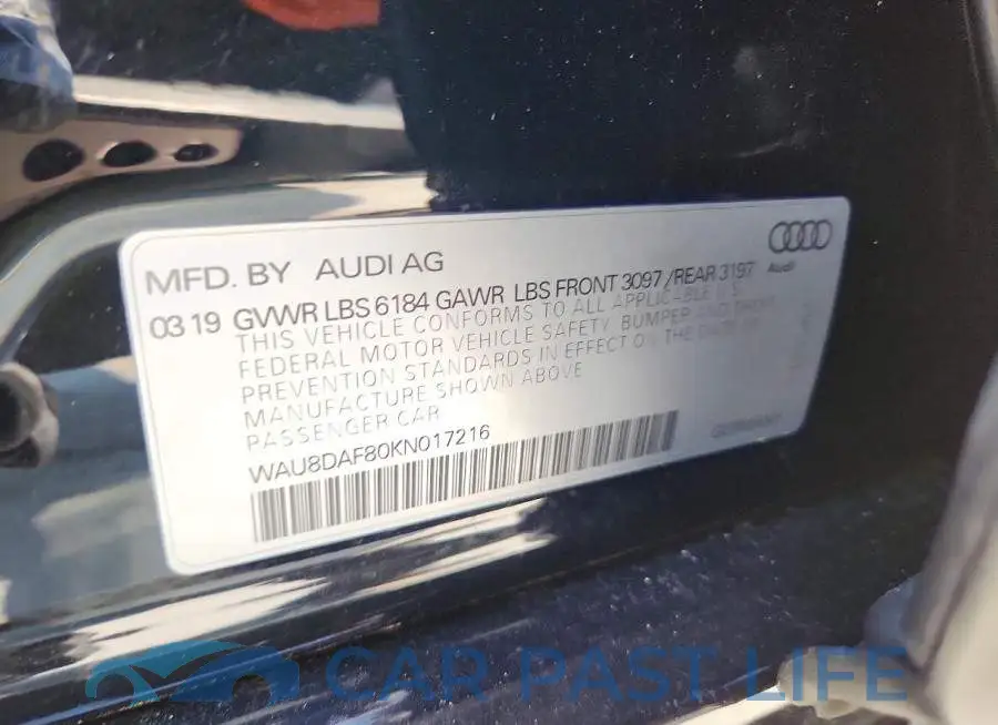WAU8DAF80KN017216# 13