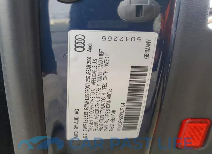 WAUE3BF26NN028104# 13