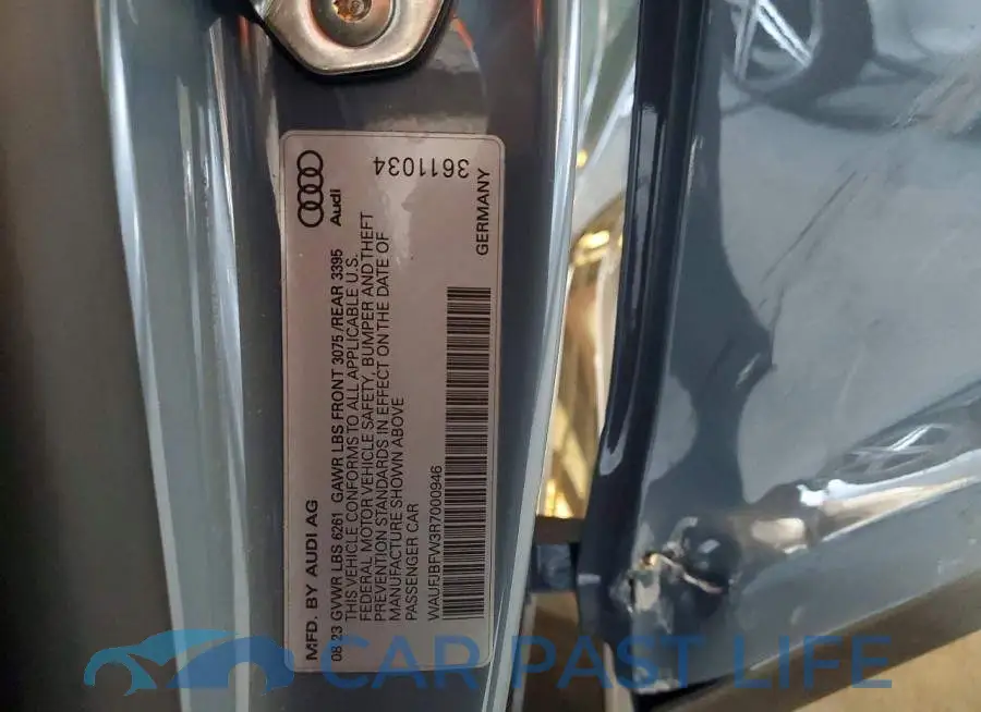 WAUFJBFW3R7000946# 12