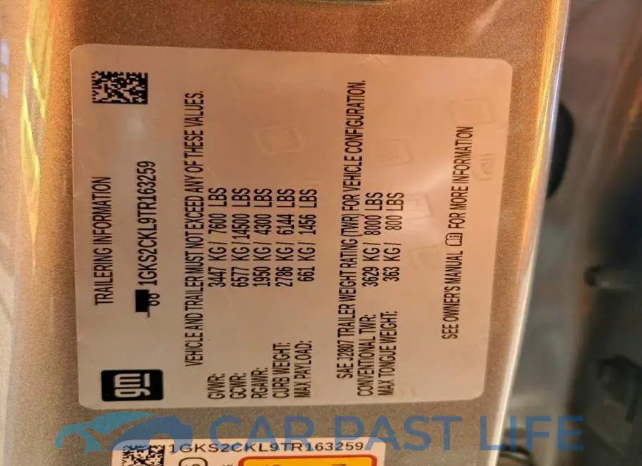 1GKS2CKL9TR163259# 13