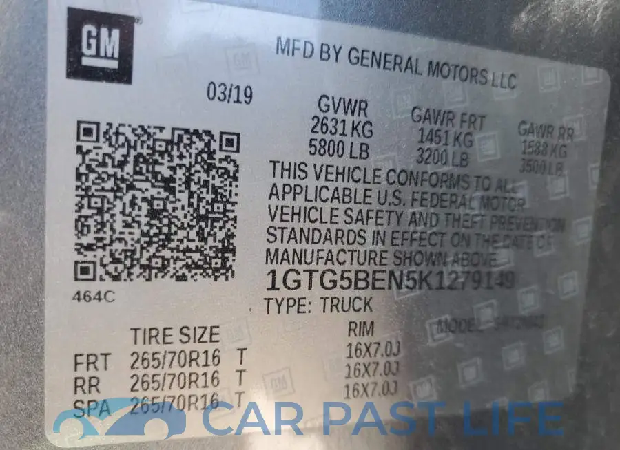 1GTG5BEN5K1279149# 12