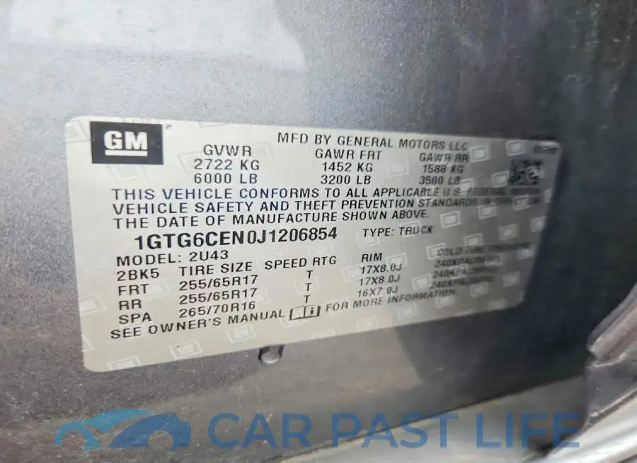 1GTG6CEN0J1206854# 12