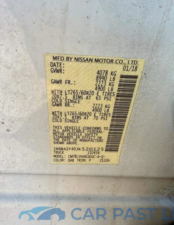 1N6BA1F40JN520125# 10