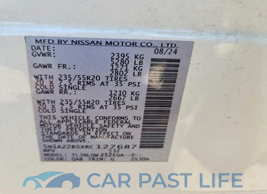 5N1AZ2BSXRC127687# 13