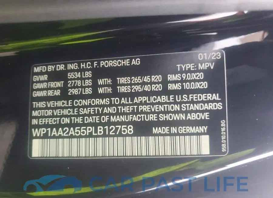 WP1AA2A55PLB12758# 13