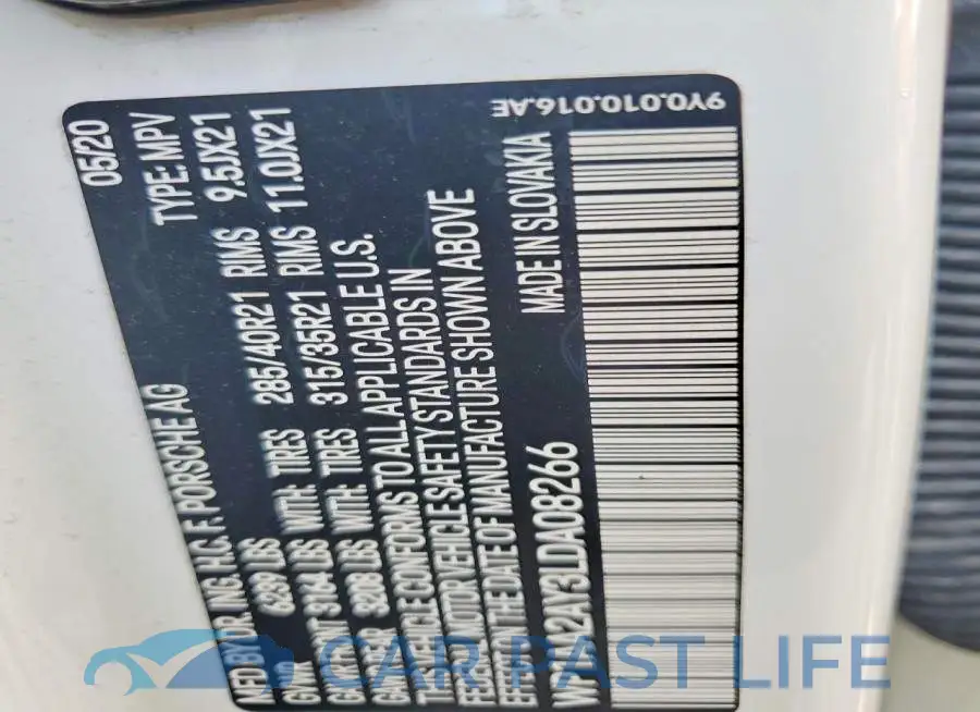 WP1AA2AY3LDA08266# 13
