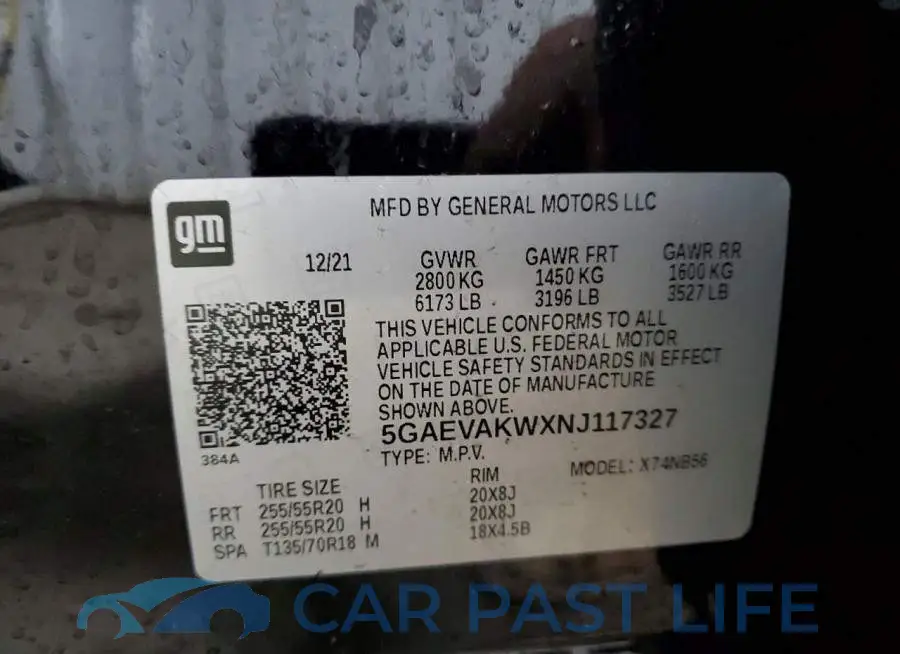 5GAEVAKWXNJ117327# 14