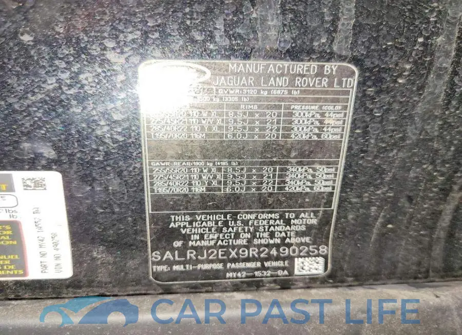 SALRJ2EX9R2490258# 13