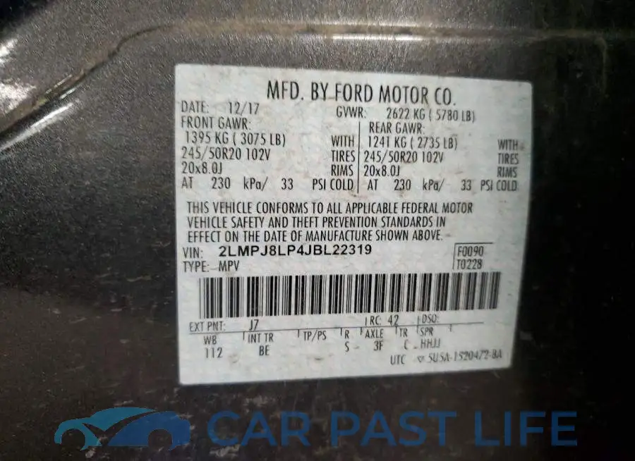 2LMPJ8LP4JBL22319# 14