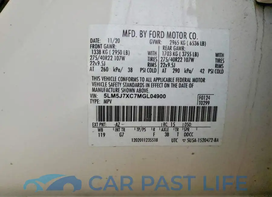 5LM5J7XC7MGL04900# 14