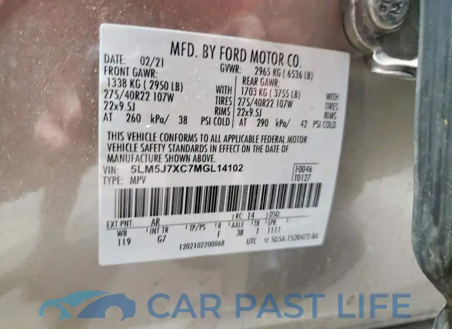 5LM5J7XC7MGL14102# 13