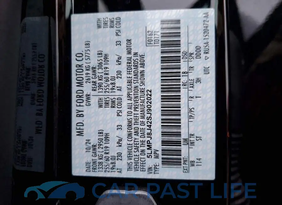 5LMPJ8J42SJ902022# 14