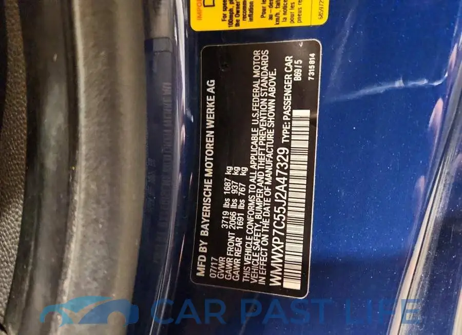 WMWXP7C55J2A47329# 13