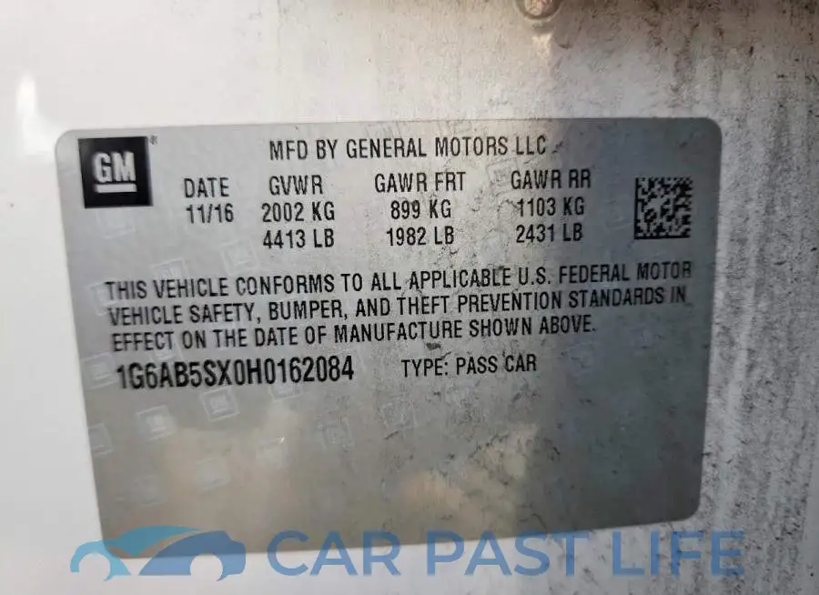 1G6AB5SX0H0162084# 12