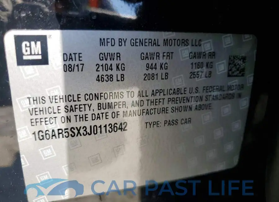 1G6AR5SX3J0113642# 12