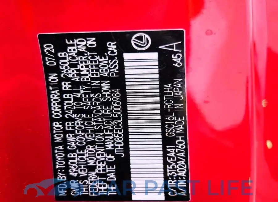 JTHD85EC3L5005984# 13