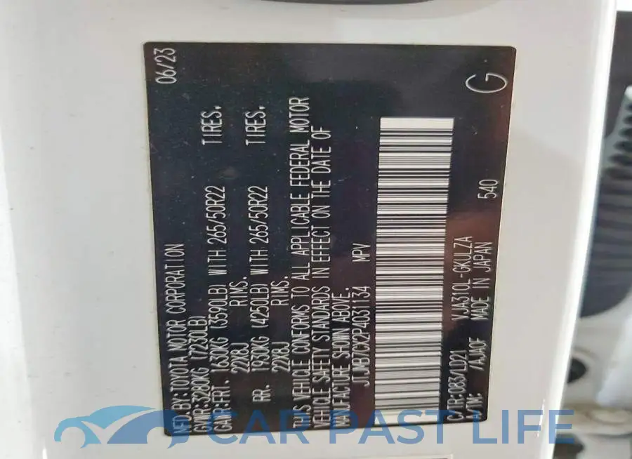 JTJMB7CX2P4031134# 13