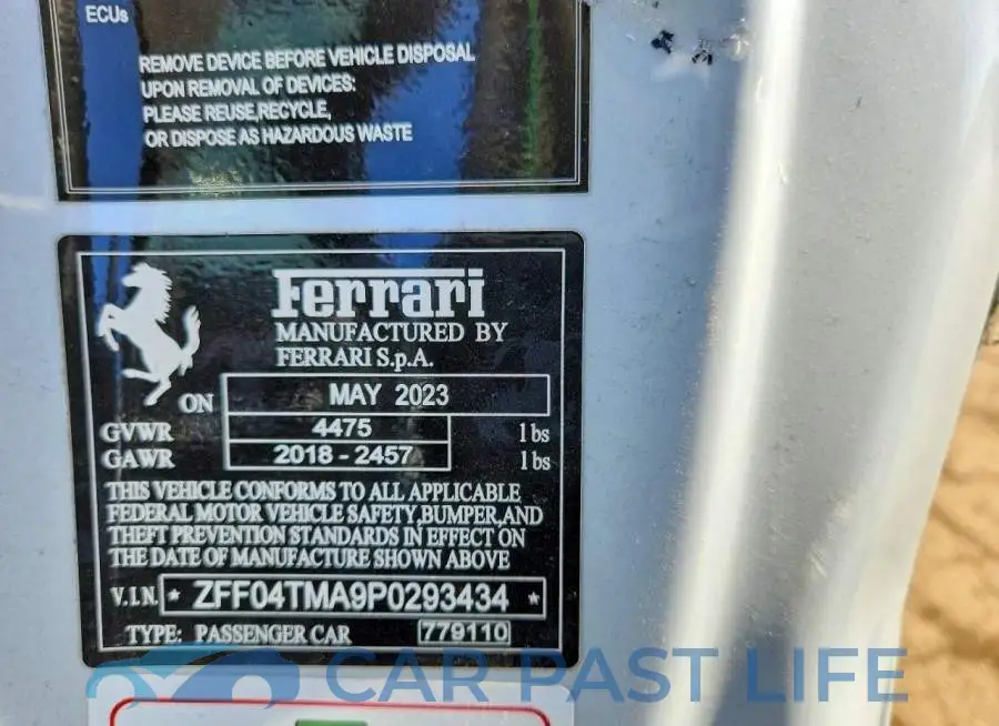 ZFF04TMA9P0293434# 13
