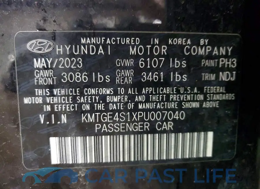 KMTGE4S1XPU007040# 13
