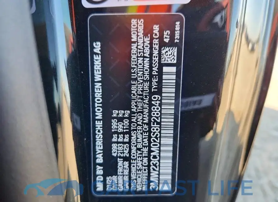 3MW23CM02S8F28849# 12