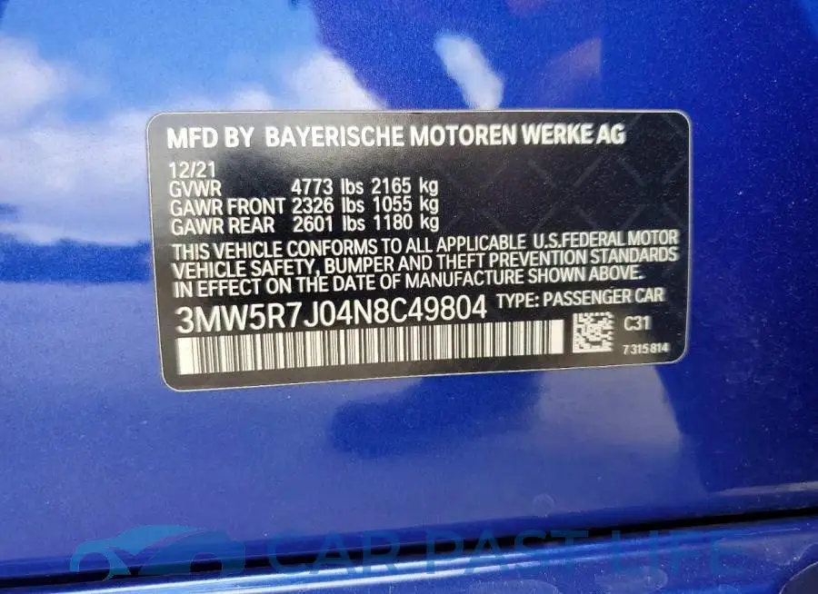 3MW5R7J04N8C49804# 12