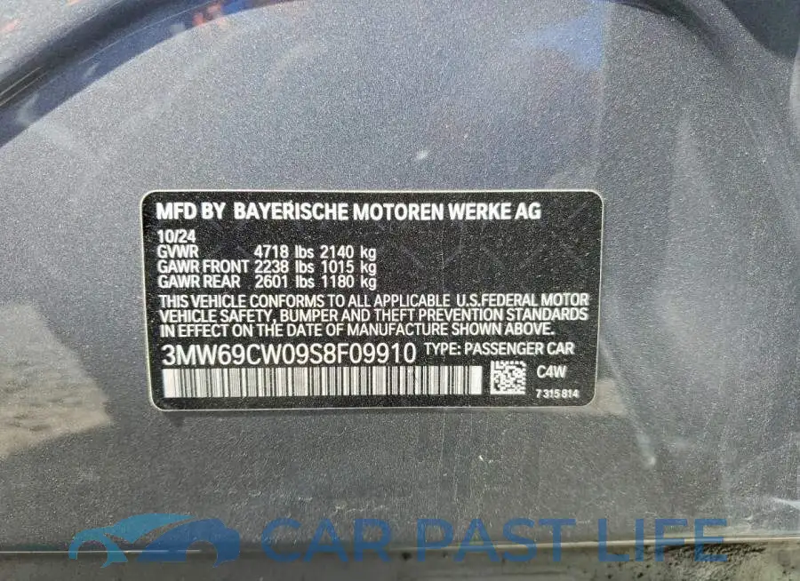 3MW69CW09S8F09910# 13