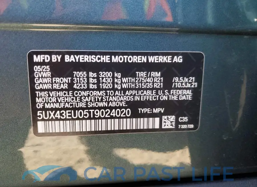 5UX43EU05T9024020# 13