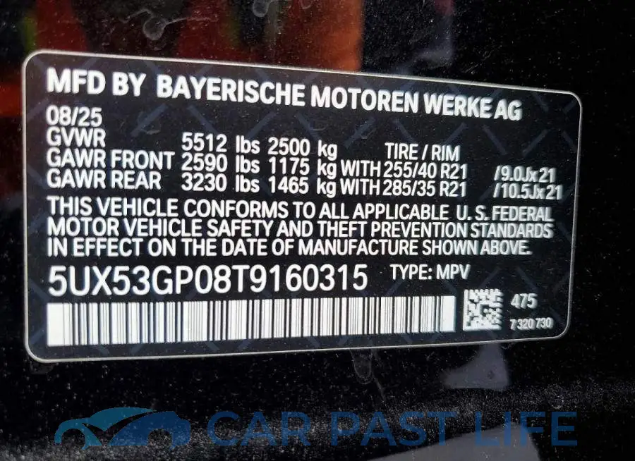 5UX53GP08T9160315# 14