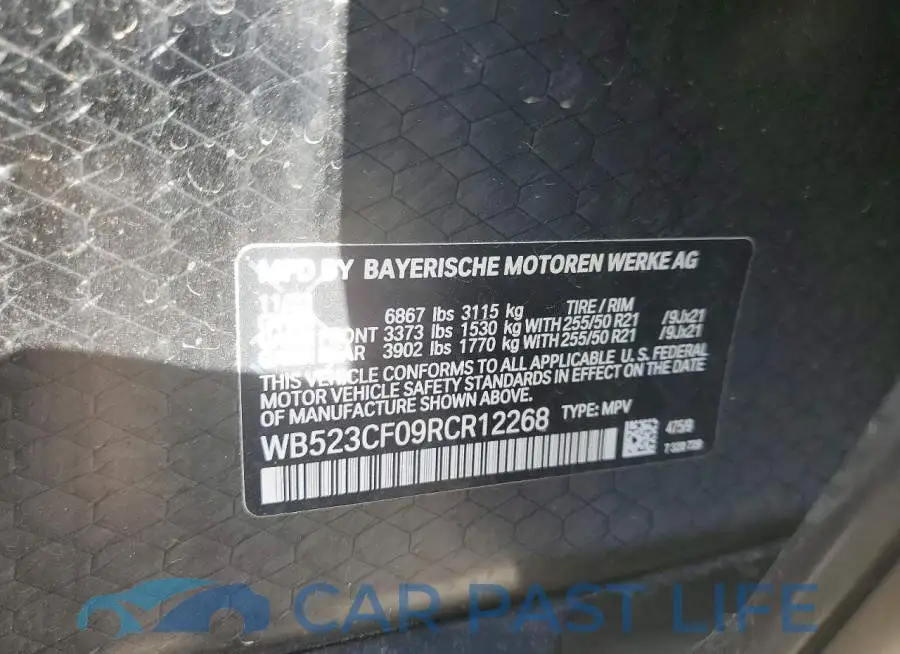 WB523CF09RCR12268# 13