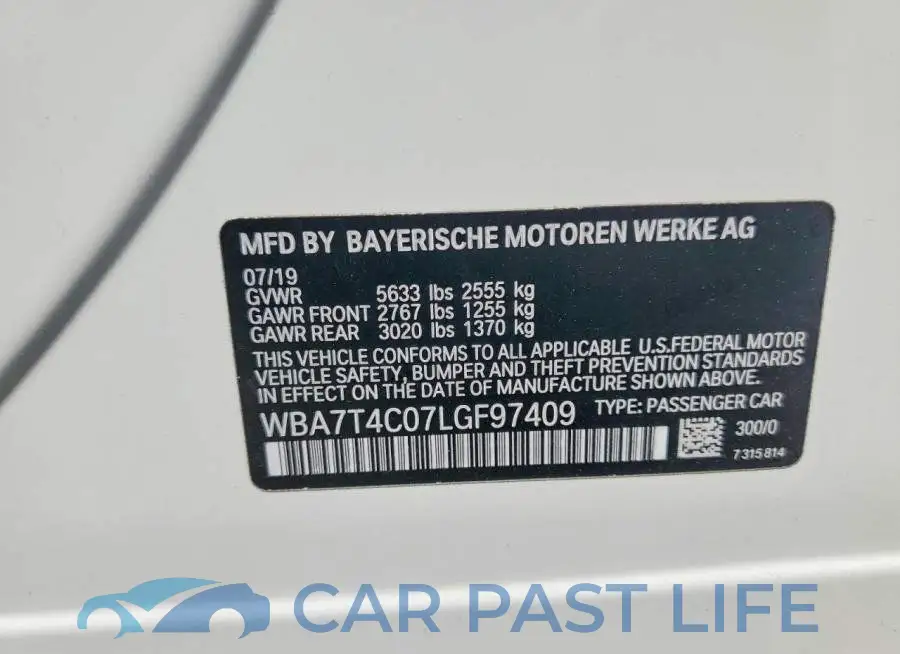 WBA7T4C07LGF97409# 12