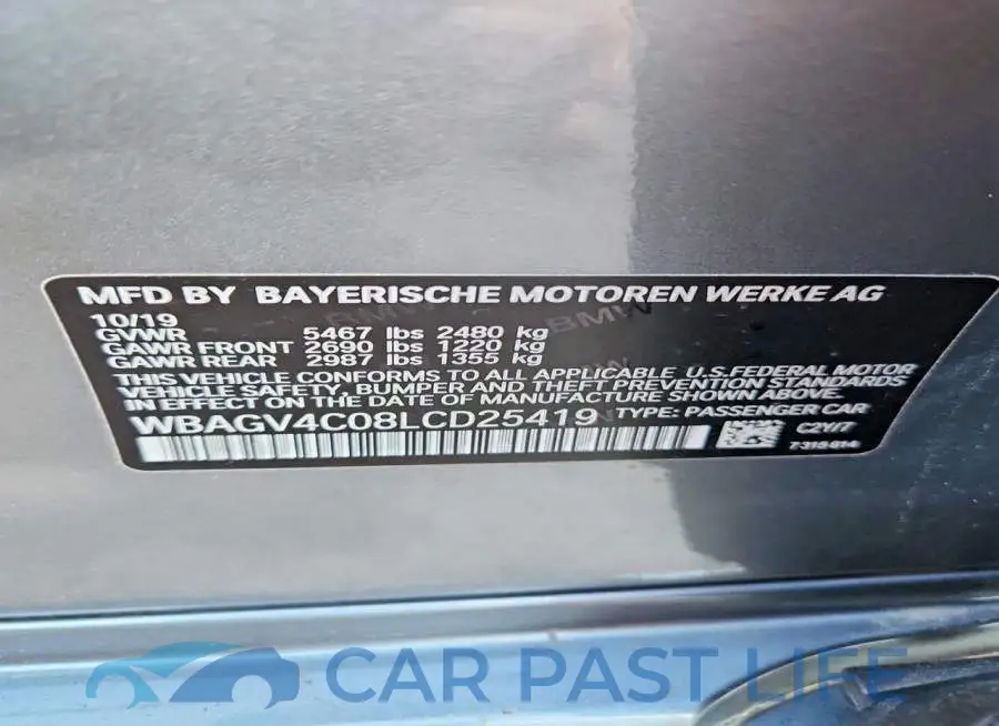 WBAGV4C08LCD25419# 12