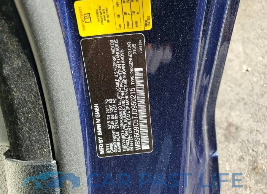 WBS6G9C57JD950215# 12